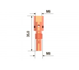 Адаптер контактного наконечника (5 шт; M6; 35 мм) FUBAG FB.TA.M6.35 