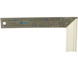 Столярный угольник 250мм, нерж.сталь, алюминиевое основание КОБАЛЬТ 243-592 