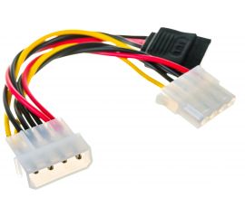 Кабель питания SATA Cablexpert molex 4pin/molex4pin+sata 15pin, 15см, на 2 устройства CC-SATA-PSY2 