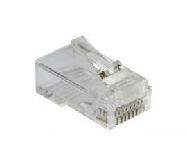 Коннектор LANMASTER RJ45, тип EZ 8P8C, UTP, cat.5e, универсал, со вставкой, 100 шт LAN-EZ45-8P8C/U5E-100 