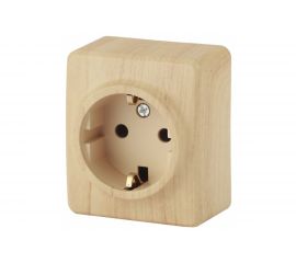 Розетка ЭРА 11220411, 2PE, Schuko, со шторками, 16A, 250В, IP20, ОУ, Эксперт Б0020690 