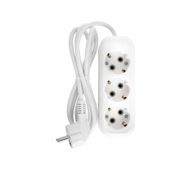 Бытовой удлинитель АБК-СИЛА 3 гнезда с заземлением 1,5м ПВС 3х1мм кв. 16А/220В/3500Вт 1шт 2200505 