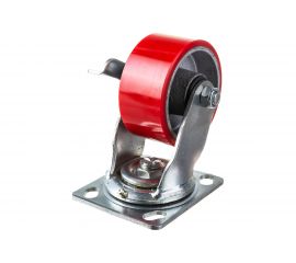 Колесо большегрузное полиуретановое поворотное с тормозом SCPB42 100 мм MFK-TORG 1044100 