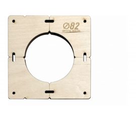 Шаблон для сверления подрозетников на 1 отверстие диаметром 82 мм, толщина фанеры 8 мм РОТОР 1shablon82 