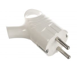 Угловая вилка ЭРА Vx4-W Vx4 с/з с кольцом 16A белая Б0039676 