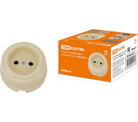 Розетка TDM фарфоровая 2П 10А 250В сл. кость «Болонь» SQ1820-0311 