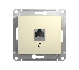 Механизм телефонной розетки Schneider Electric 1-м RJ11 GLOSSA беж. SchE GSL000281T 