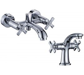 Комплект смесителей с душевым гарнитуром, хром Orange Kristi M33-311cr 