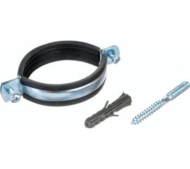 Металлорезиновый хомут с дюбелем и шурупом СТМ 2-1/2 75-80 мм CHSR0212 