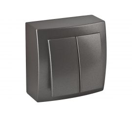Выключатель NILSON 2ОП антрацит Themis metallic 26161003 
