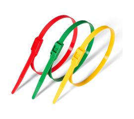 Разъемные стяжки с горизонтальным замком FORTISFLEX КСГ 8х400 красные 74247 