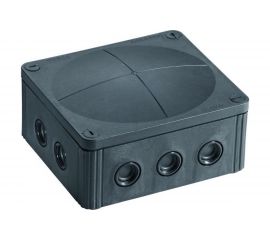 Распаячная коробка Wiska черная, IP66/67,160х140х81 1210/leer/S 