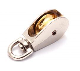 Одинарный блок для троса Партнер металлический шкив, 20 мм 826793 