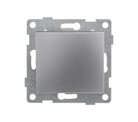 Механизм проходного переключателя GUSI ELECTRIC Bravo 1 клавиша, СУ, 10А, 250В, серебро С10В4-004 