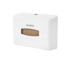 Диспенсер для полотенец ЛАЙМА PROFESSIONAL Система H2, Interfold, малый, белый, ABS-пластик 606678 
