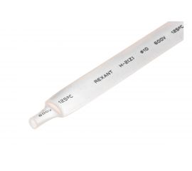 Термоусадка REXANT 10.0/5.0 мм, 1м, белая 21-0001 