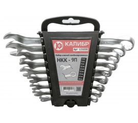 Набор комбинированных ключей, 9 штук, CrV Калибр НКК-9П 00000062580 