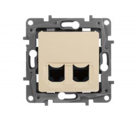 Двойная розетка RJ45 Legrand категория 5е UTP Etika слоновая кость 672355 