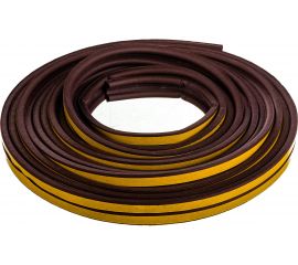 Самоклеящийся уплотнитель для окон и дверей KRASS Р10 коричневый Лк-00002362 