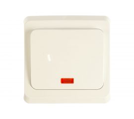 Одноклавишный выключатель Schneider Electric СП Этюд 10А IP20 с индикацией, белый BC10-005B 