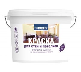 Краска для стен и потолков Proremontt супербелая, 14 кг Лк-00012722 