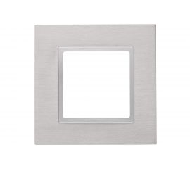 Рамка ЭРА 14-5201-03 на 1 пост, металл, Elegance, алюминий+алюминий Б0034541 