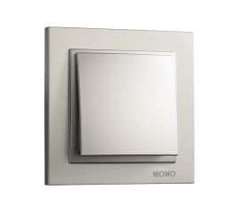 Одноклавишный выключатель MONO ELECTRIC Despina, серебро 102-212125-100 