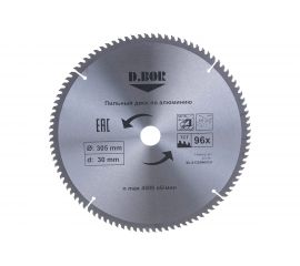 Диск пильный по алюминию (305х30 мм; Z96) D.BOR 9K-413059605D 