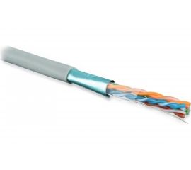 Кабель витая пара 305м Hyperline FUTP4-C5E-S24-IN-PVC-GY 42052 