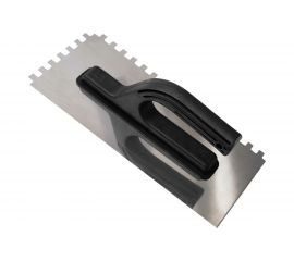 Зубчатая гладилка нержавеющая сталь, пластиковая рукоятка, зуб 8x8мм 10000208 