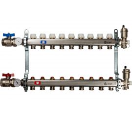 Коллектор из нержавеющей стали в сборе без расходомеров STOUT 9 выходов SMS 0912 000009 