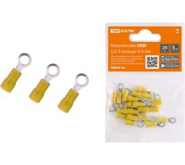 Наконечник НКИ TDM 5,5-5 кольцо 4-6мм 20шт SQ0568-0008 