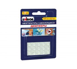 Самоклеящиеся амортизаторы UNIBOB Демпферы 8,5 мм х 2,2 мм, Прозрачные, 15 шт 211795 