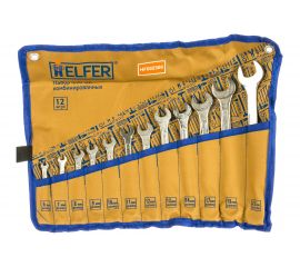 Набор комбинированных ключей 12шт: 6-14 17 19 22мм HELFER HF002300 