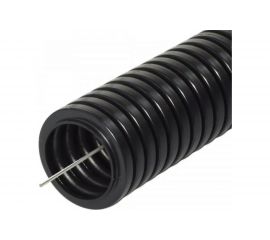 Гофрированная труба DKC DN17мм, 50м ПВ-0, Dвн 16,8 мм, Dнар 21,2 мм, полиамид 6, цвет тёмно-серый PA611721F0 