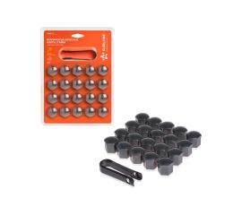 Колпачки на колесные болты/гайки AIRLINE 19 мм, 20 шт. + съёмник, пластик, серые AWBN-02 