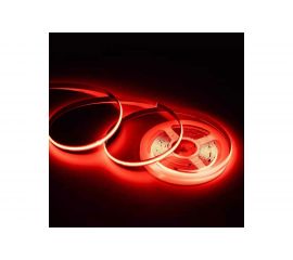 Светодиодная лента Apeyron 24В, 14Вт/м, COB, 512д/м, IP20, подложка 10мм, 5м, красный 00-363 