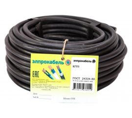 Гибкий круглый кабель ЭлПроКабель КГтп 3x2,5 ГОСТ 50 м 4630017899135 