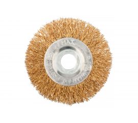 Кордщетка дисковая прямая для УШМ (витая латунированная) 150 мм Профессионал 55667 