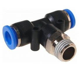 Фитинг Т-образный с наружной резьбой (8 мм; 1/4"") для пластиковых трубок ROCKFORCE RF-SPB08-02 