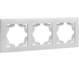 3-местная рамка EKF Валенсия, белая, PROxima EWM-G-303-10 
