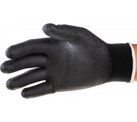 Нейлоновые перчатки с полиуретановым покрытием S. GLOVES TAXO черные, размер 07 31614-07 