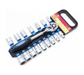 Набор головок с трещоткой в пластиковом держателе KINGTUL 18пр. 1/2" 2764 KT418 