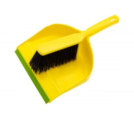 Набор Palisad Home совок с кромкой 330x225 мм и щетка-сметка 285 мм, желтый 933125 