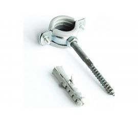 Сантехнический хомут Хоммет 3/4" (25-29 мм) со шпилькой М8х70 и дюбелем 10х50 RUS034 