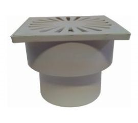 Трап ООО МультиМирПласт 110 серый 15x15 вертикальный ТП ВК 110 верт 