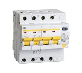 Дифференциальный автомат IEK АД14, 4Р, 40А, 100мА MAD10-4-040-C-100 