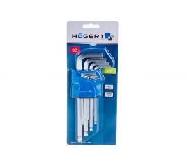 Набор шестигранных Г-образных ключей HOEGERT TECHNIK длинные HT1W825 