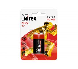 Солевая батарея Mirex 6F22 / Крона 9V 1 шт ecopack 23702-6F22-E1 