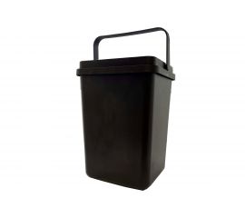 Прямоугольное ведро с ручкой Осколпласт 11 л, черное 409803 